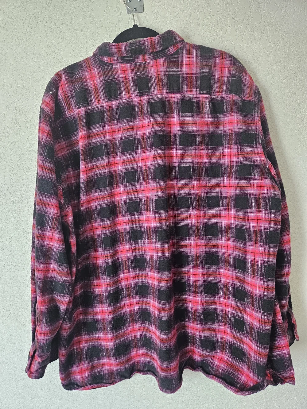 Levi's Pink Red and Black Plaid Flannel Shirt